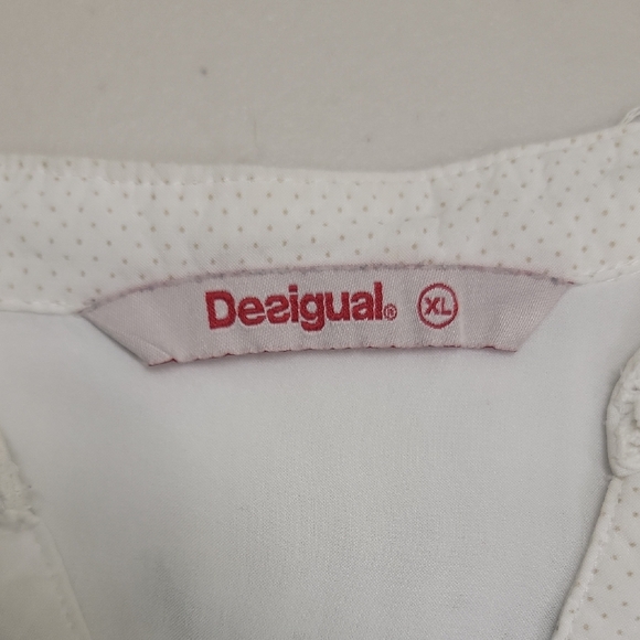 Desigual White Nature-Inspired Women's Blouse - Picture 13 of 16